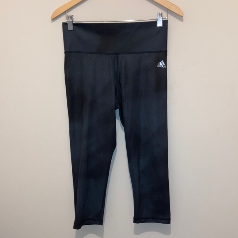 Adidas Black Athletic Capri Leggings Sz M
